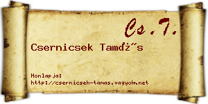 Csernicsek Tamás névjegykártya
